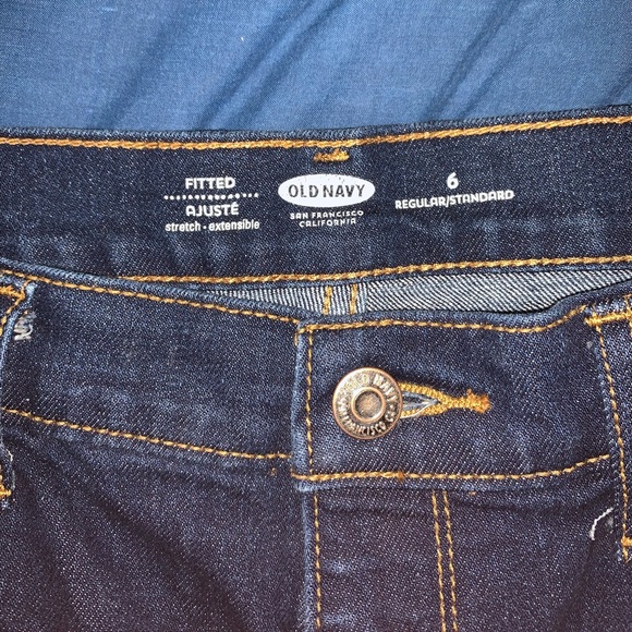 Old Navy Fitted Dark Denim Women’s Shorts Size 6 - Picture 3 of 6